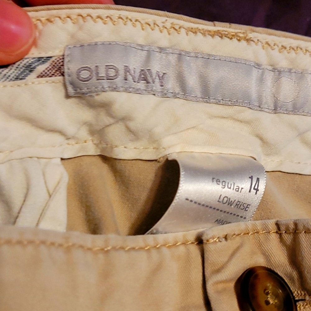 Old Navy low rise bootcut khakis